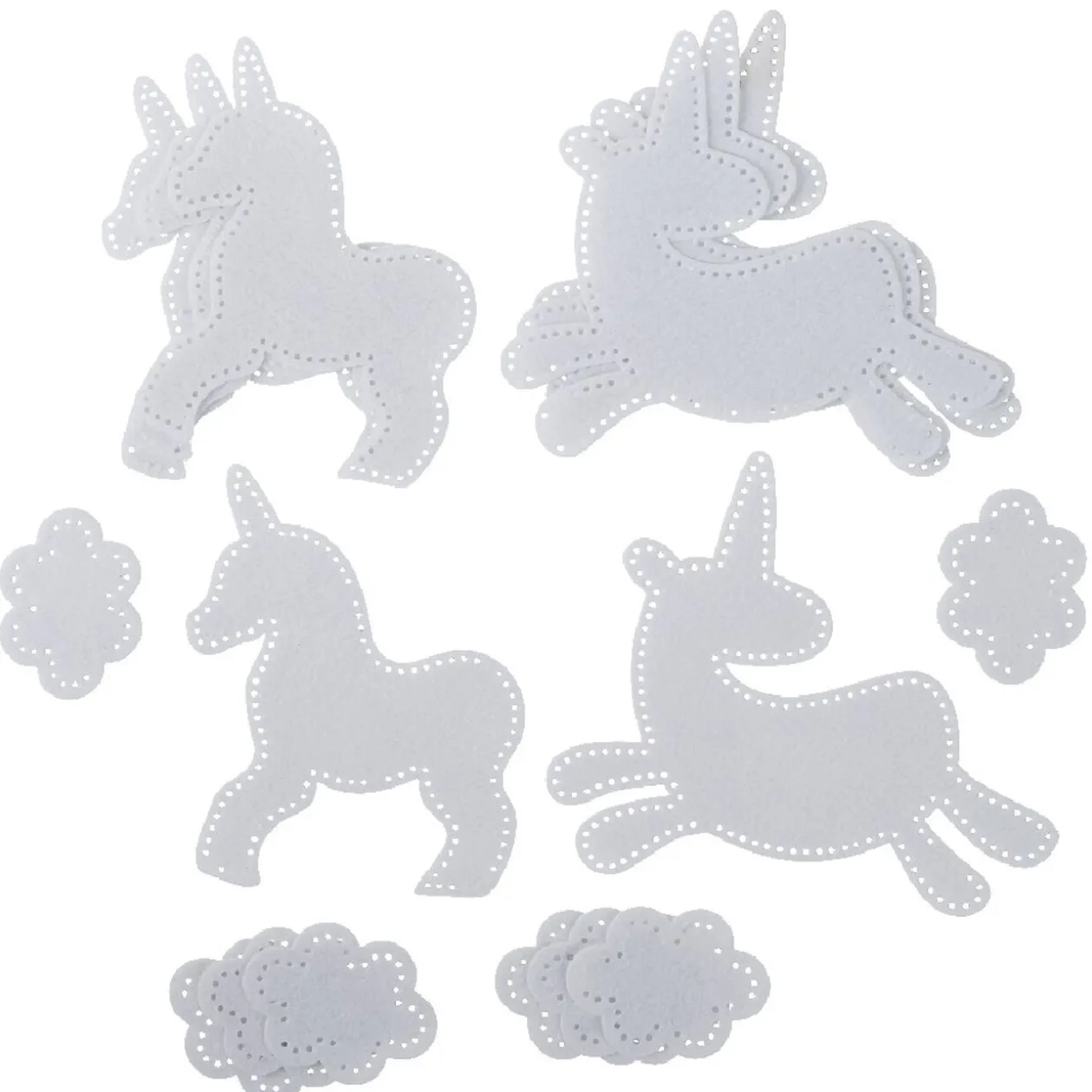 Kit créatif 4 suspensions licornes 3D