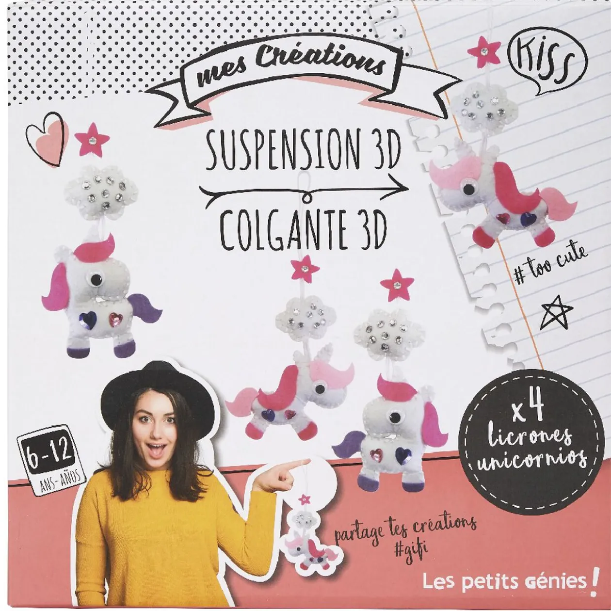 Kit créatif suspension licorne 3D