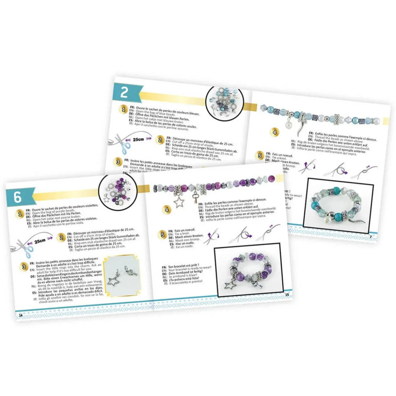 Kit création bracelet breloque x 6 Be teens Buki