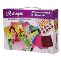 Kit création mosaïque autocollante x 6 tableaux