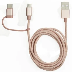 Kit de charge universel smartphone rose pailleté