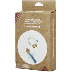 Kit de création collier et bracelet cuivre menthe