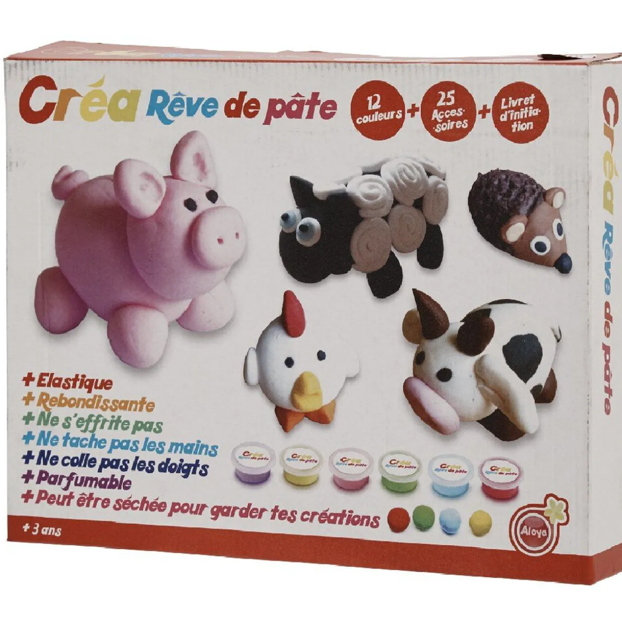 Kit de création pâte à modeler 12 couleurs