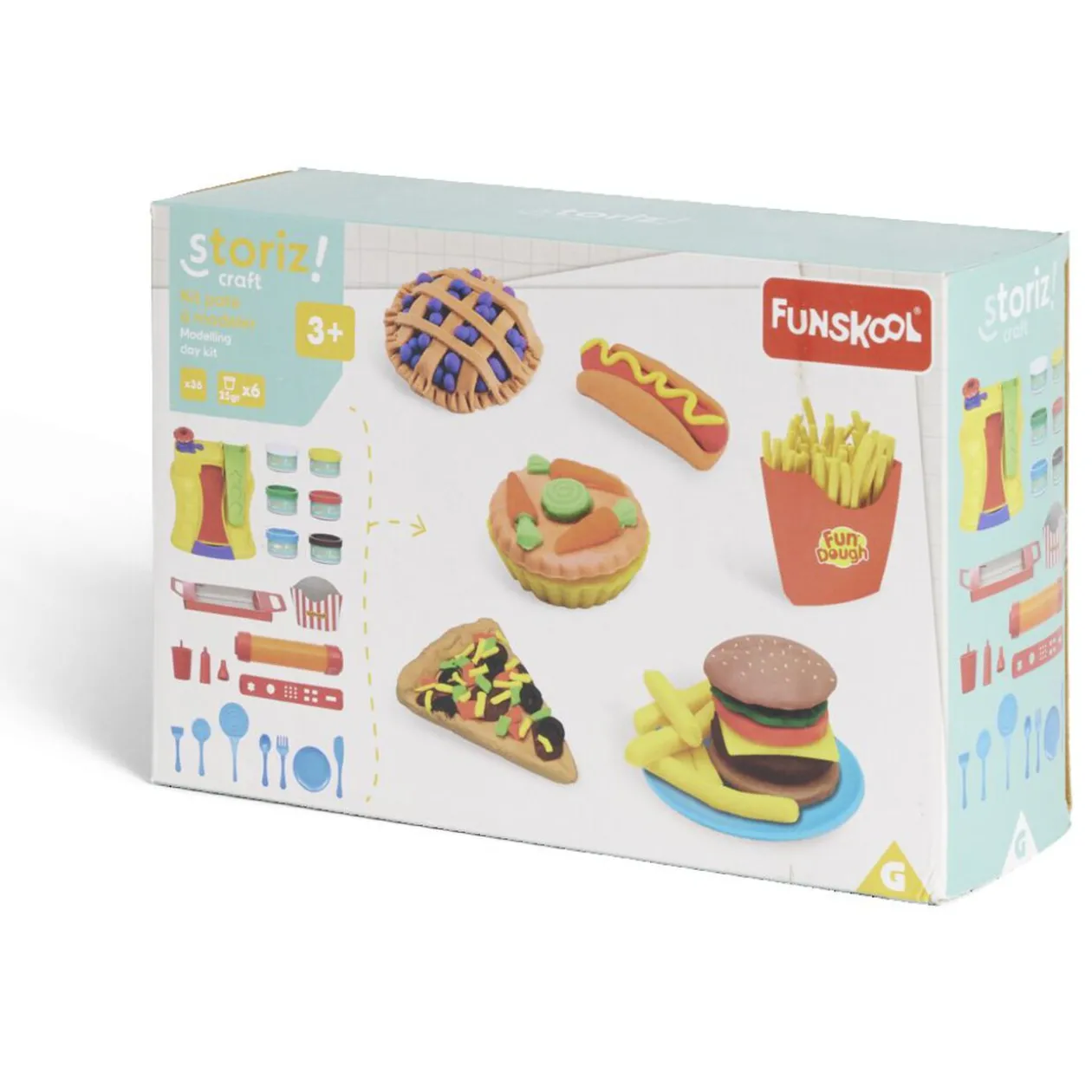 Kit de pâte à modeler fast food
