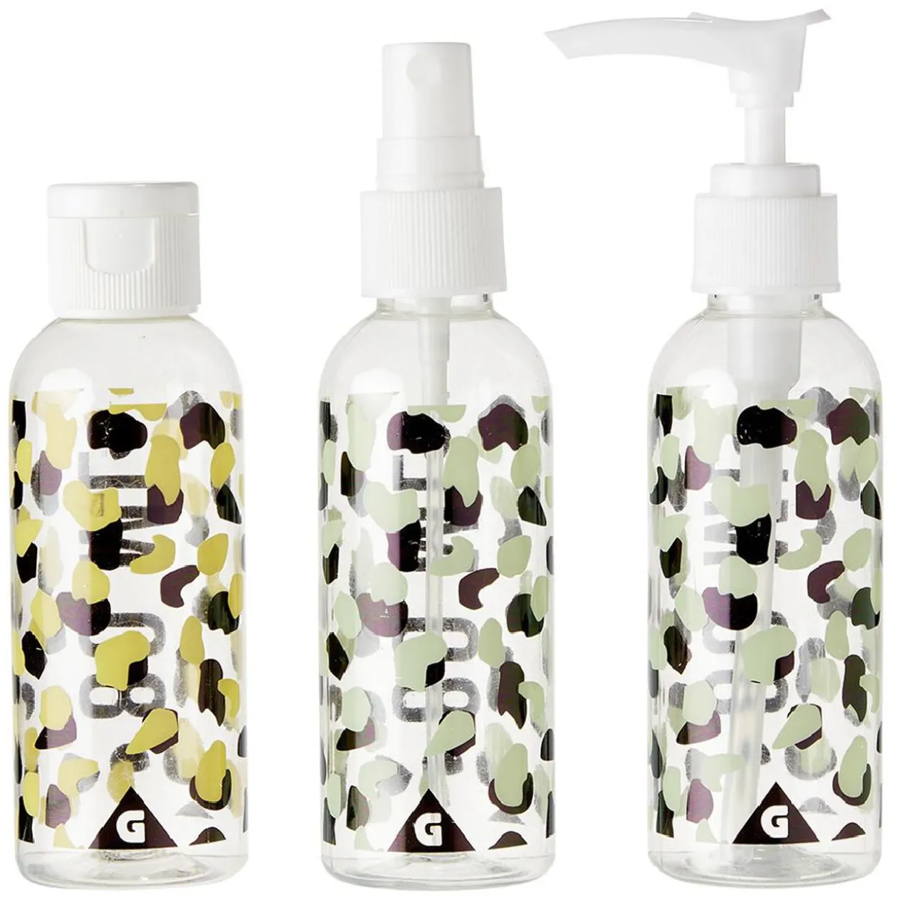 Kit de voyage flacon plastique 80ml x3