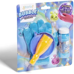 Kit gant magique attrape-bulles avec souffleur et solution 60 ml