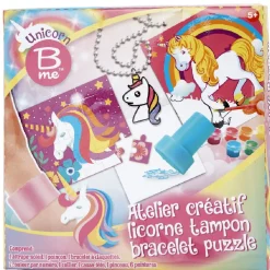 Kit multi-activités licorne tampon puzzle bijoux