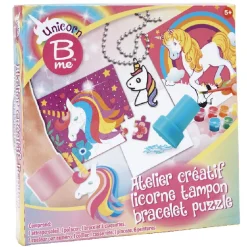 Kit multi-activités licorne tampon puzzle bijoux