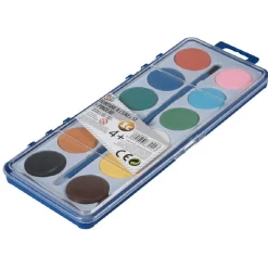 Kit peinture à l'eau 12 couleurs avec pinceau