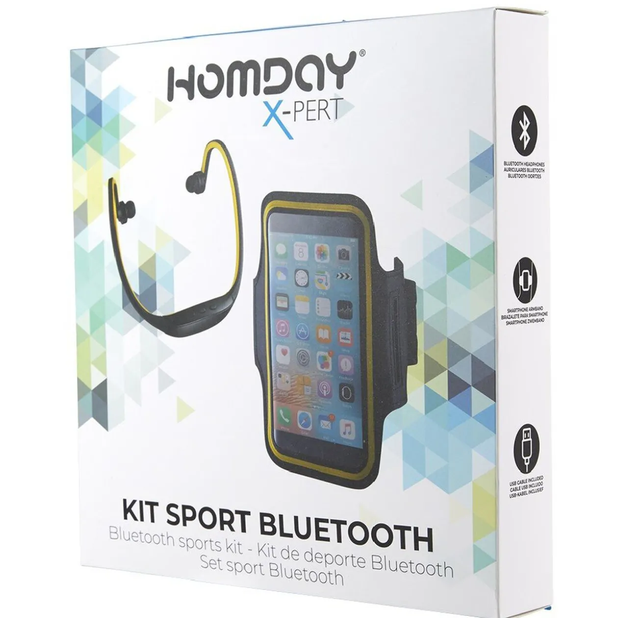 Kit sport bluetooth écouteurs et brassard smartphone Homday