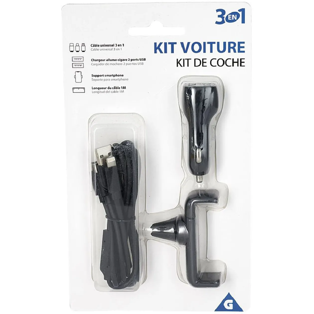 Kit support et chargeur smartphone pour voiture