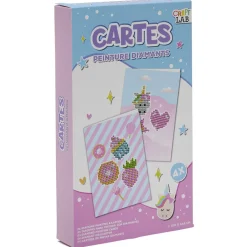 Kit toile à peindre diamant blanc 21,5x13cm