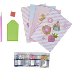 Kit toile à peindre diamant blanc 21,5x13cm