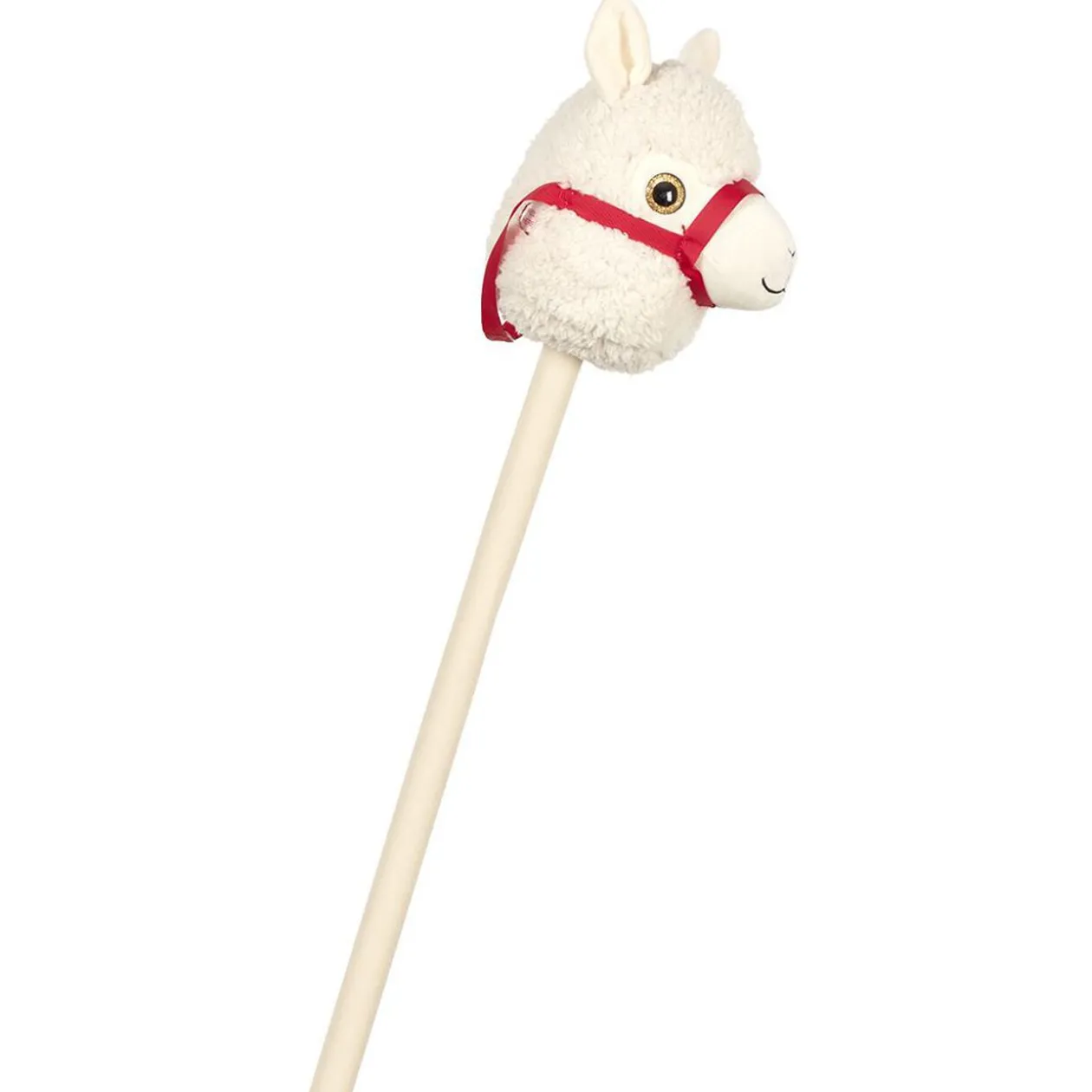 Lama à chevaucher Choux Bidou beige lanière rouge