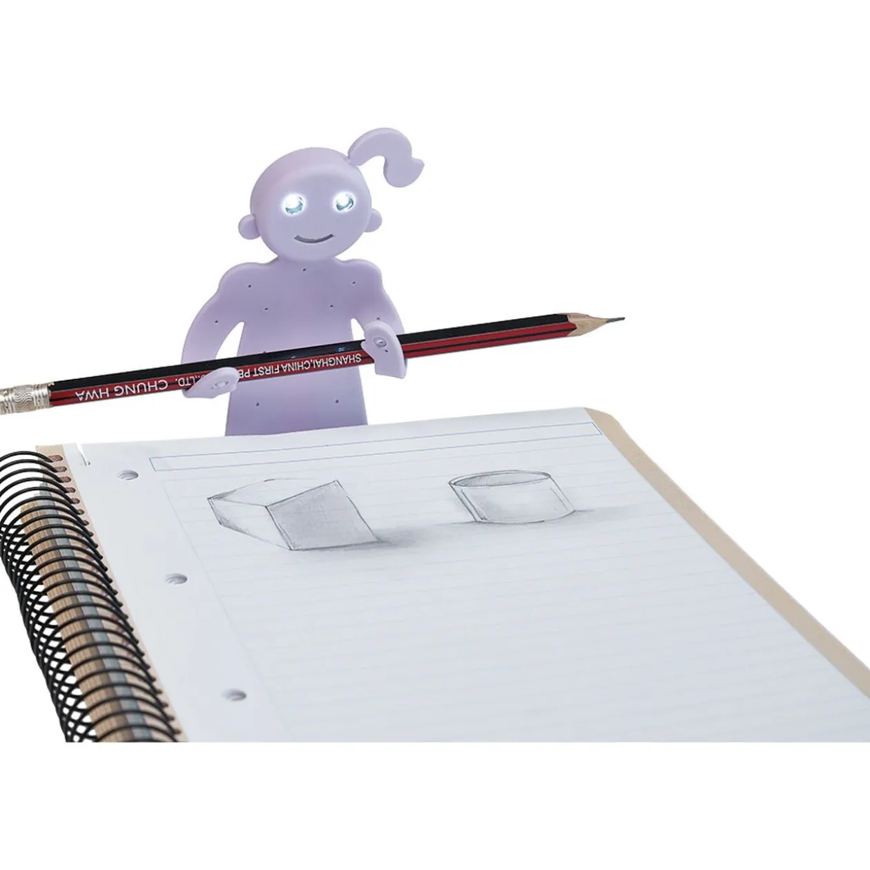 Lampe de lecture LED liseuse flexible forme bonhomme fille ou garçon