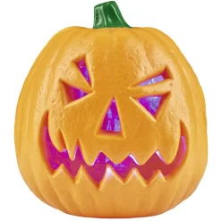 Lampe Halloween à LED forme citrouille orange à poser