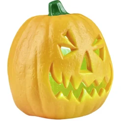 Lampe Halloween à LED forme citrouille orange à poser