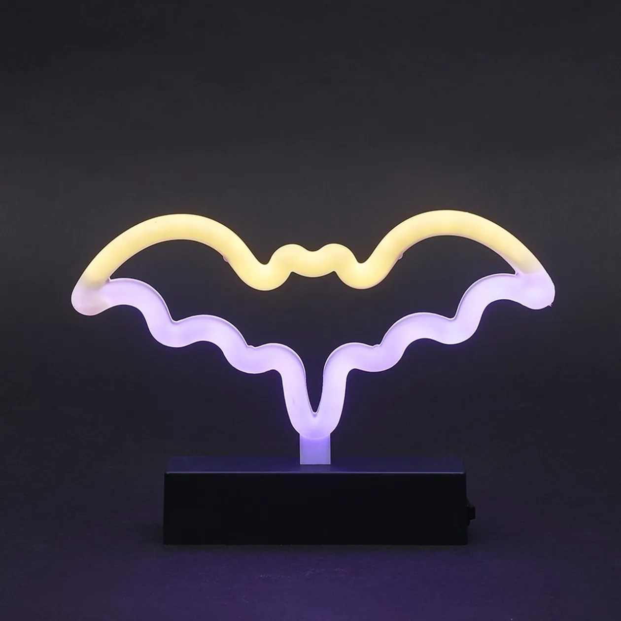 Lampe néon Halloween chauve-souris