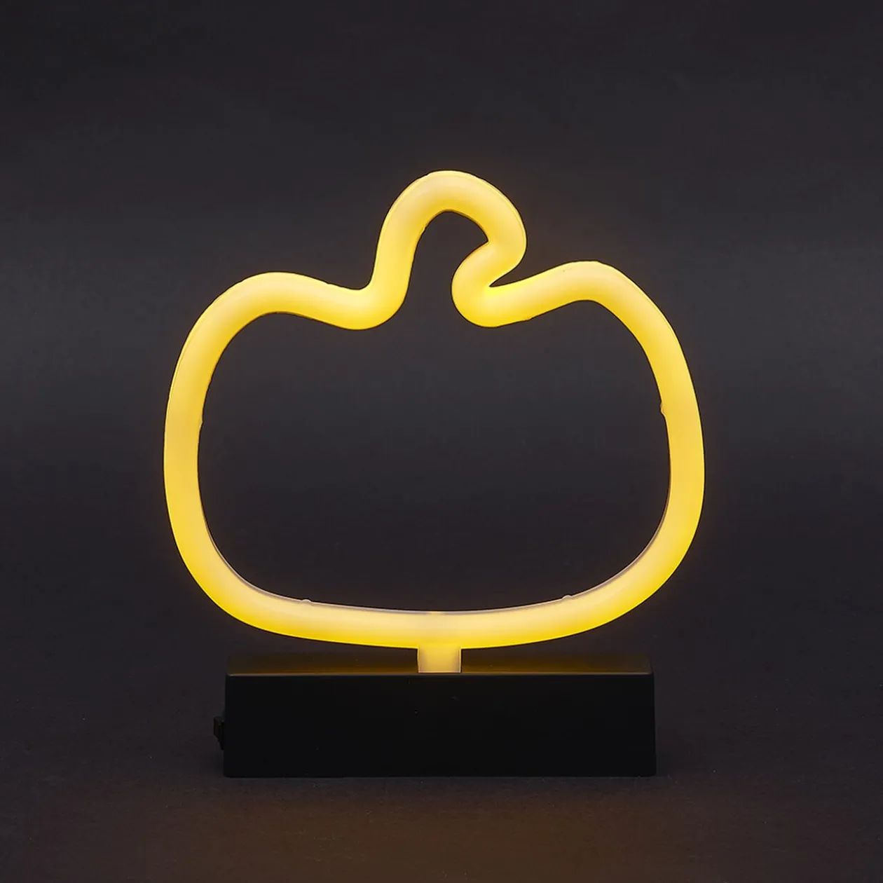 Lampe néon Halloween citrouille