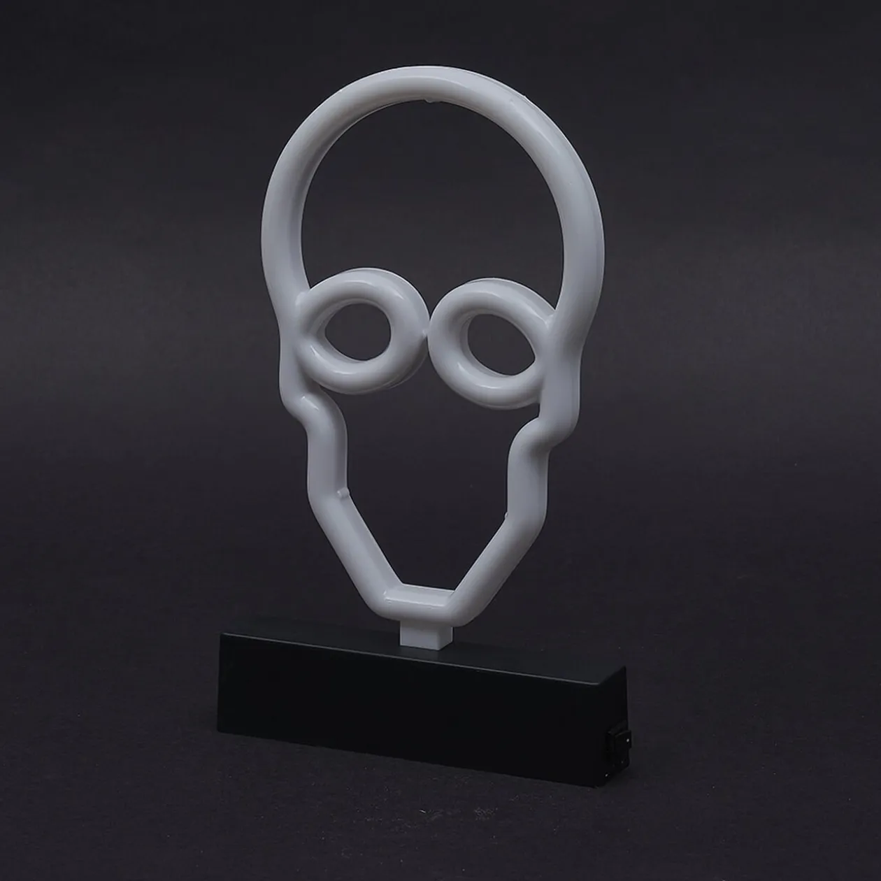 Lampe néon Halloween tête de mort