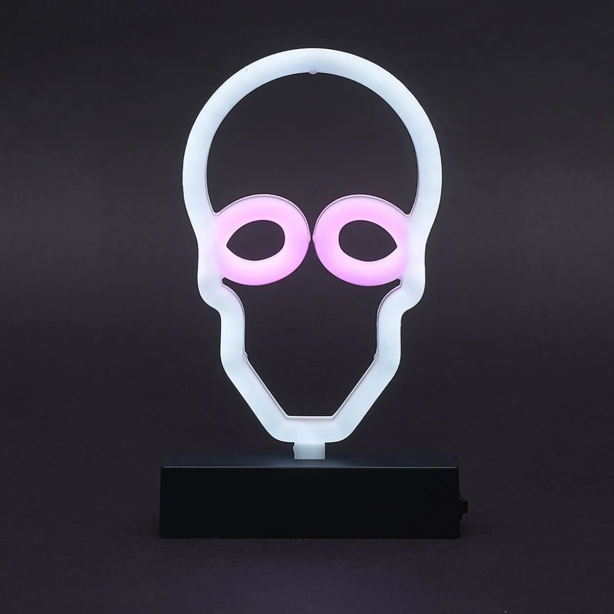 Lampe néon Halloween tête de mort