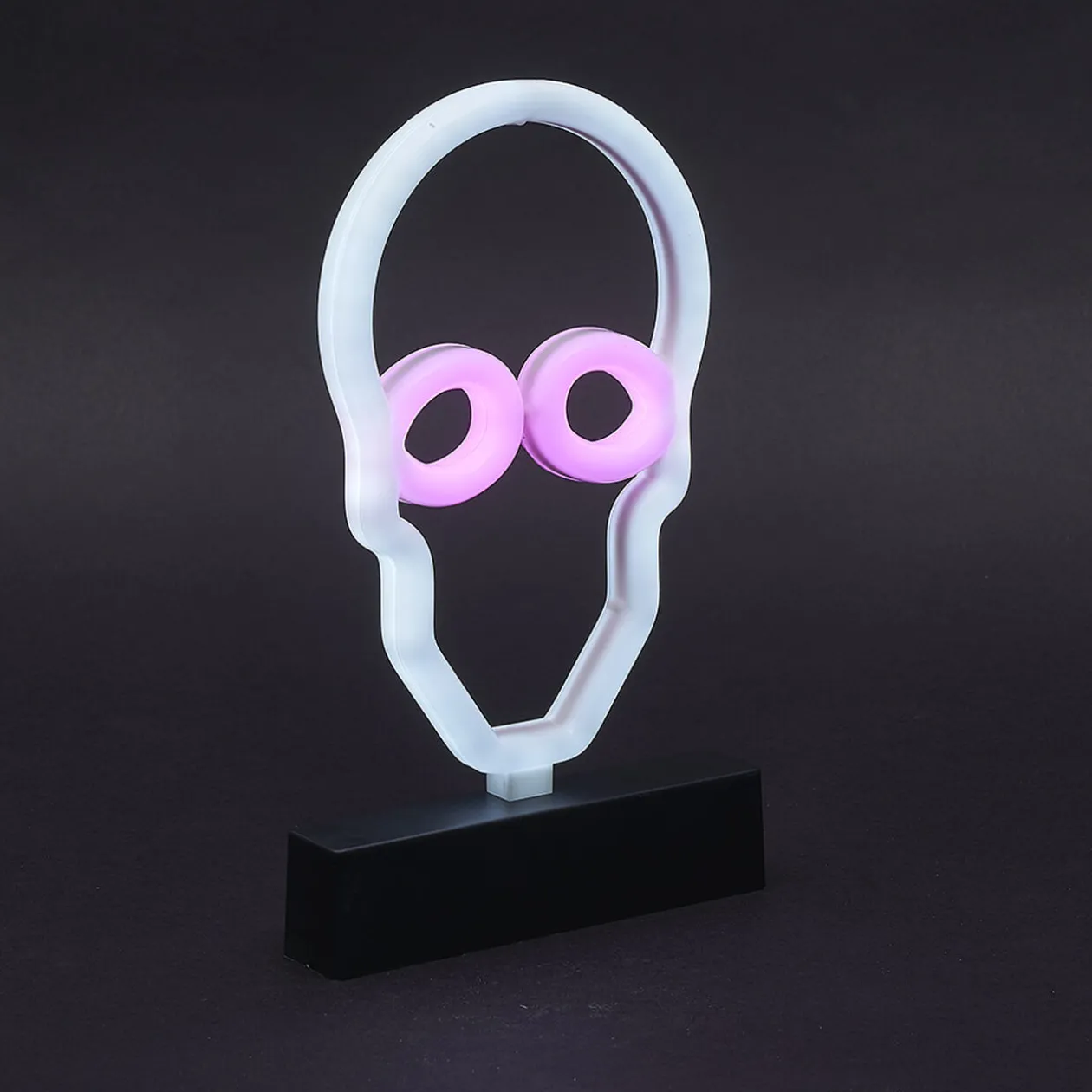 Lampe néon Halloween tête de mort