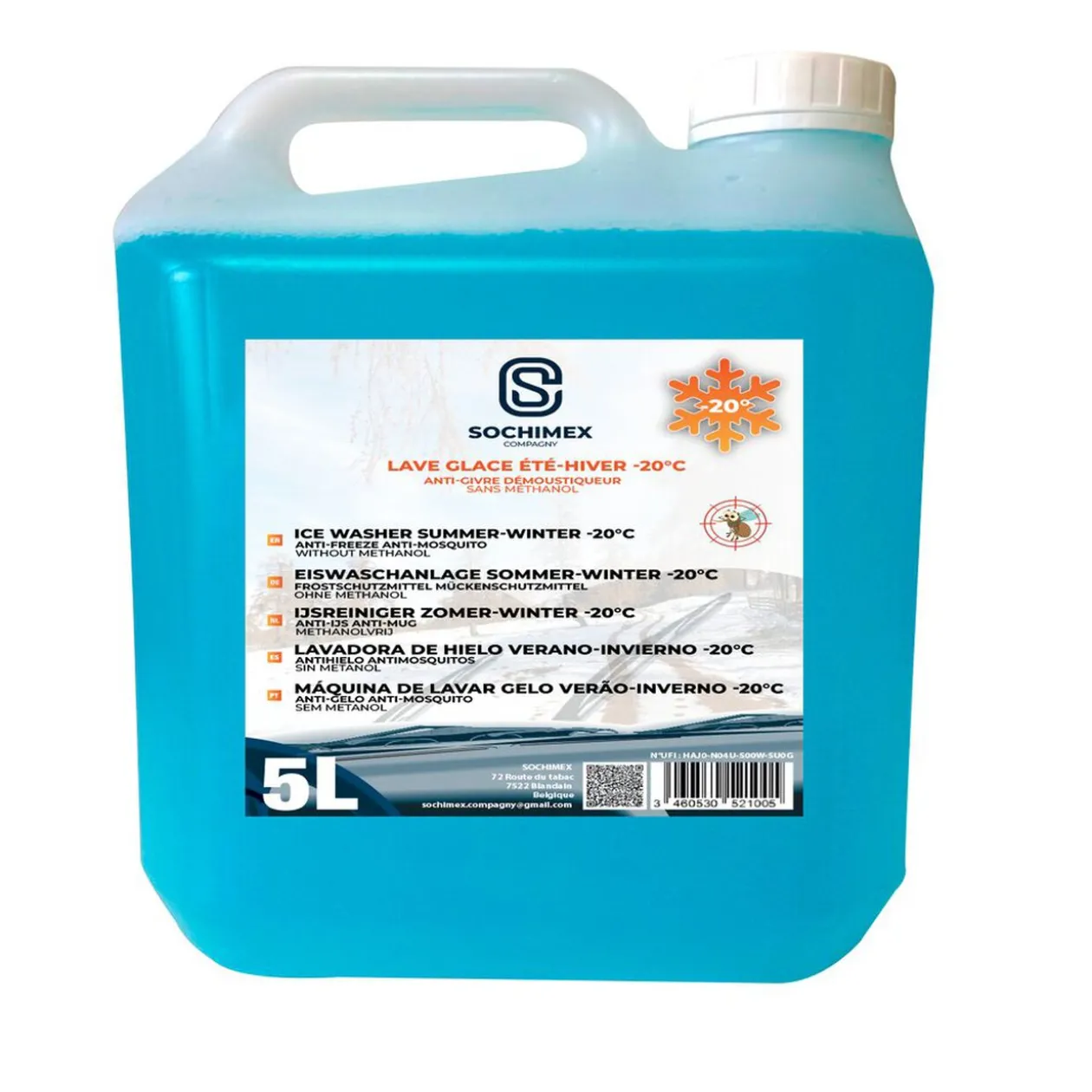 Lave glace hiver -20°C 5L