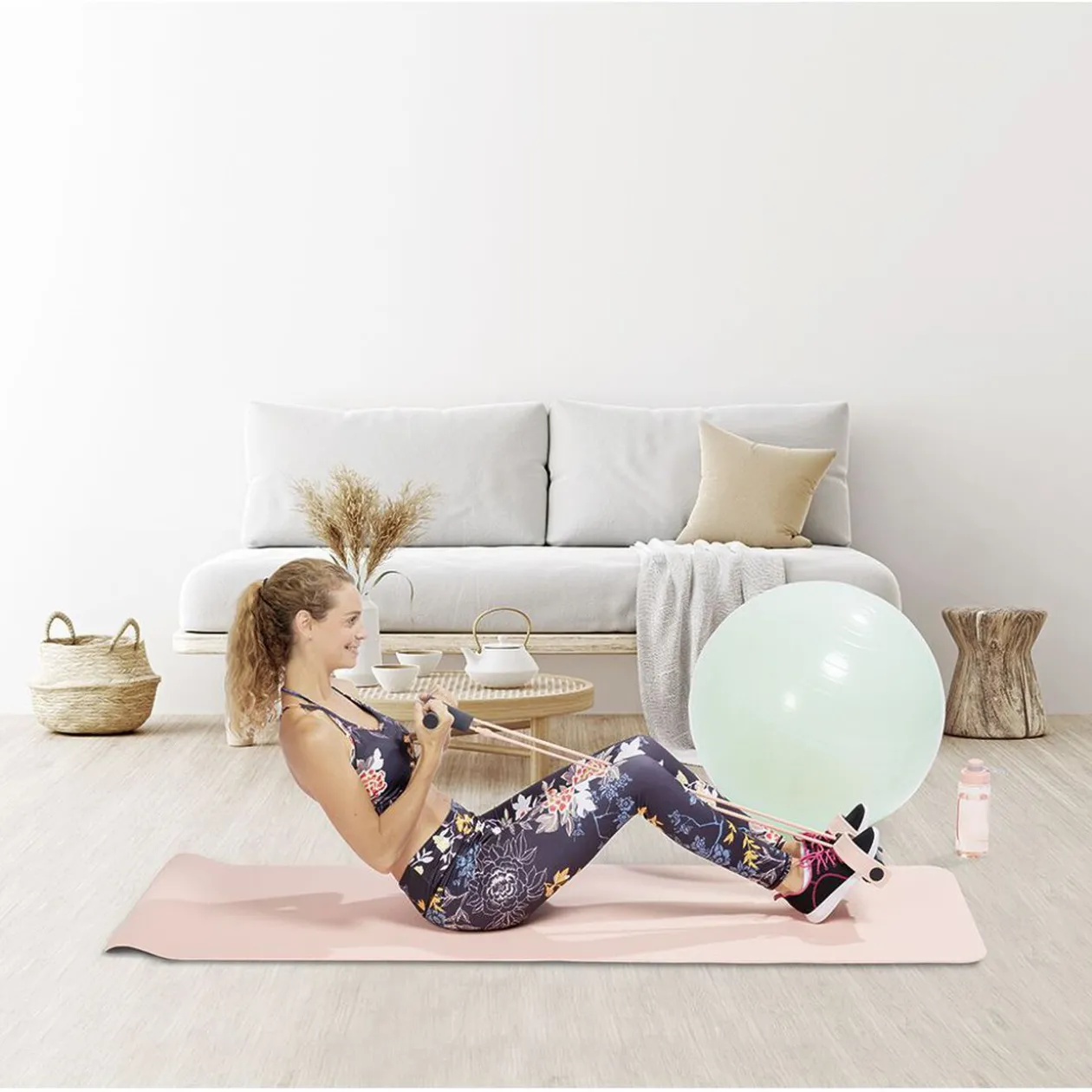 Legging de sport imprimé fleurs