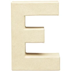 Lettre E à décorer en papier maché