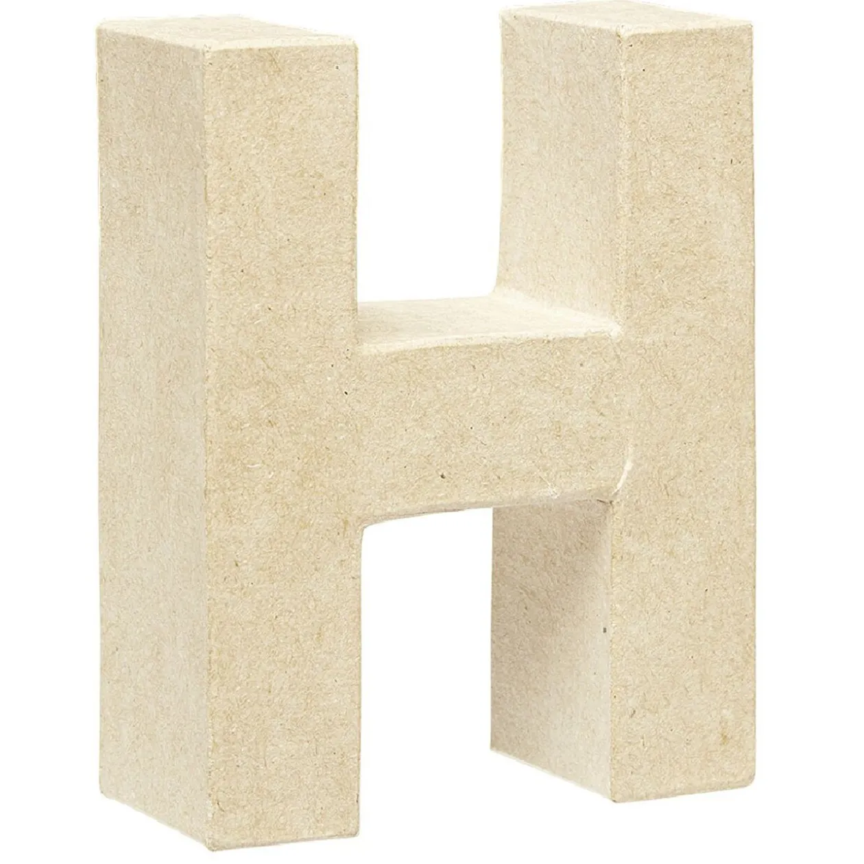 Lettre H à décorer en papier maché