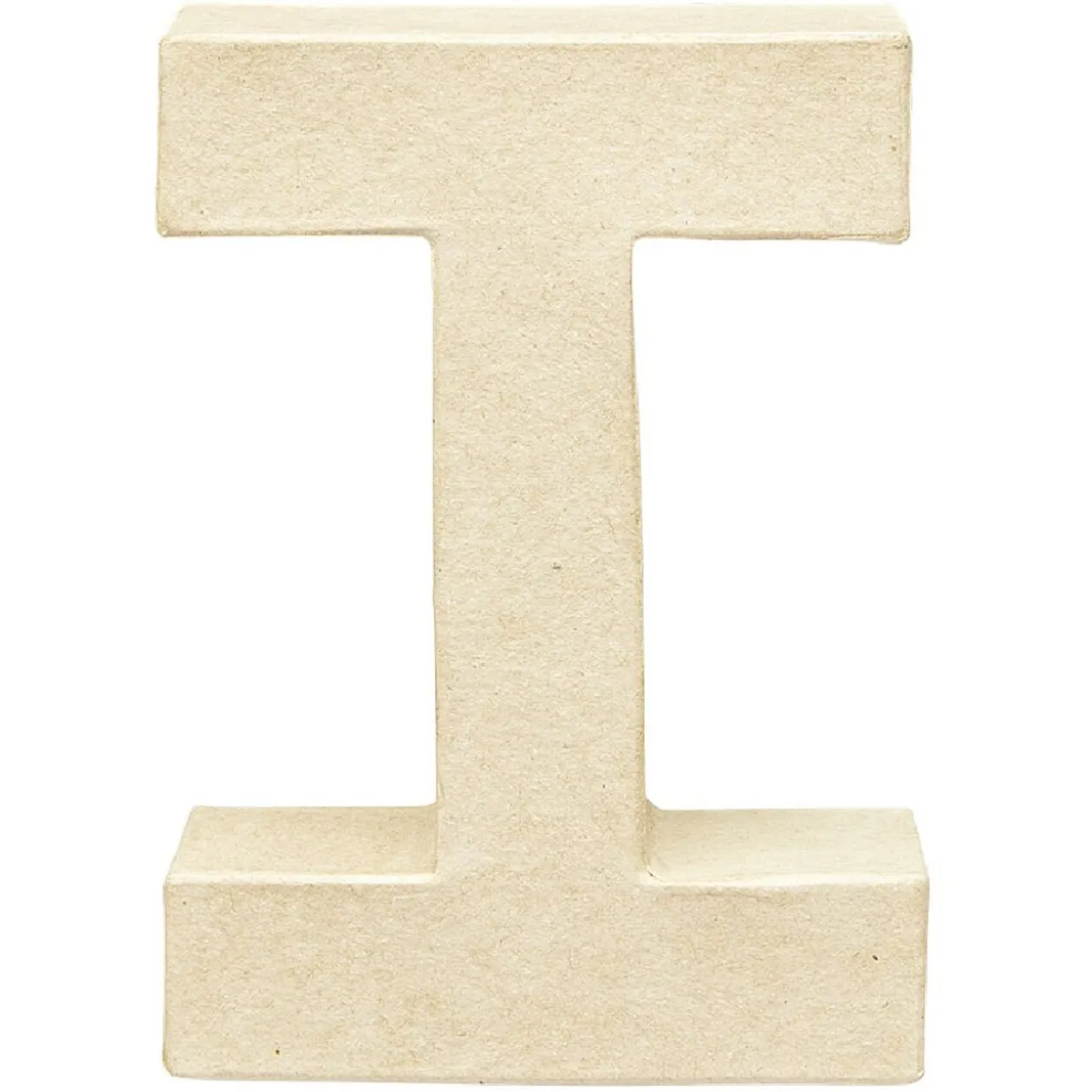 Lettre I à décorer en papier maché