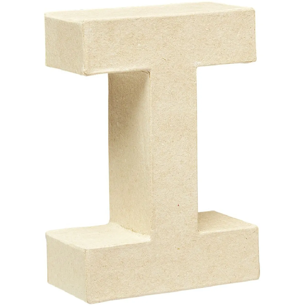 Lettre I à décorer en papier maché