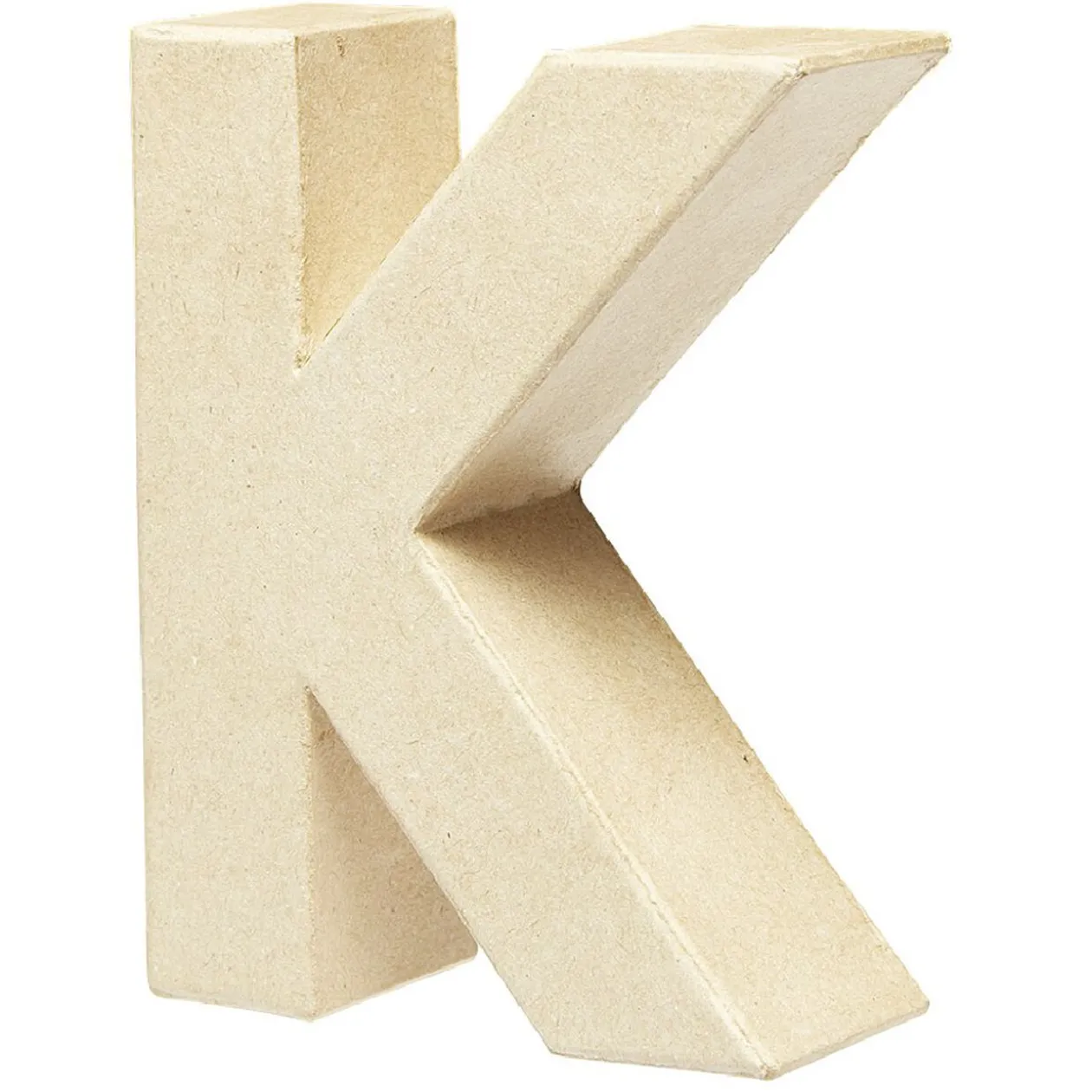 Lettre K à décorer en papier maché