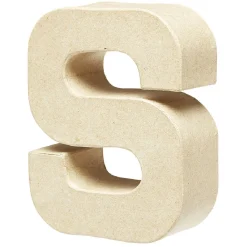 Lettre S à décorer en papier maché