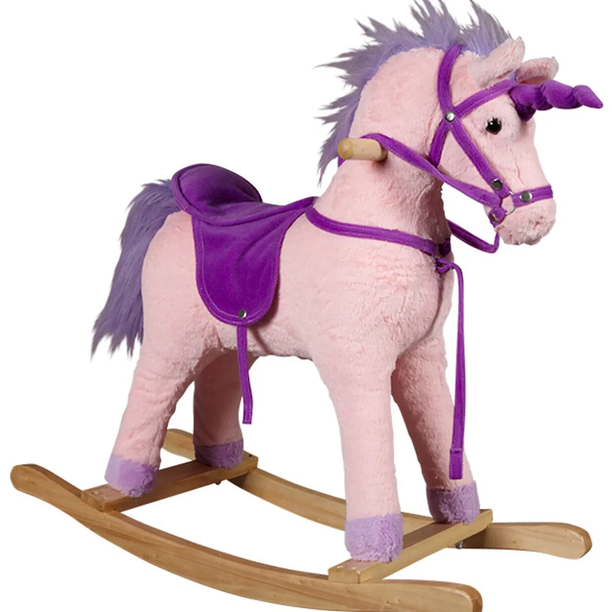 Licorne à bascule rose