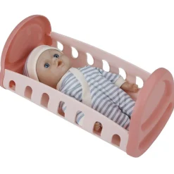 Lit pour poupon rose