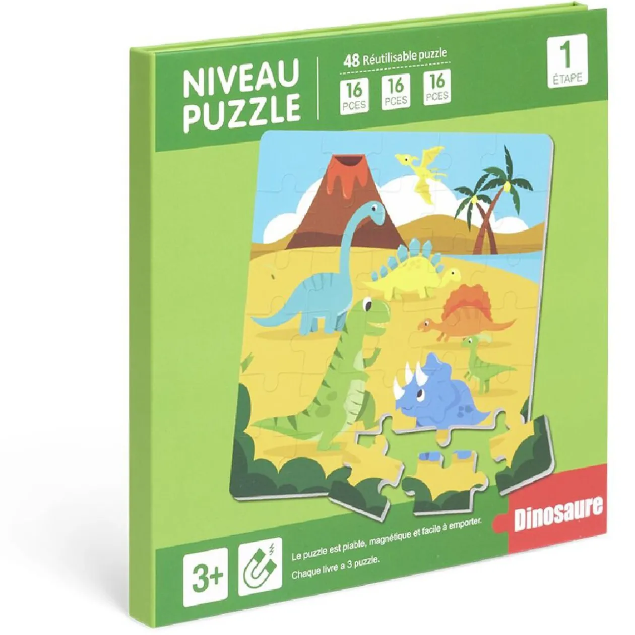 Livre 3 puzzles magnétiques pour enfant