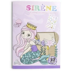 Livre de de coloriage 16 pages + 4 stickers inclus