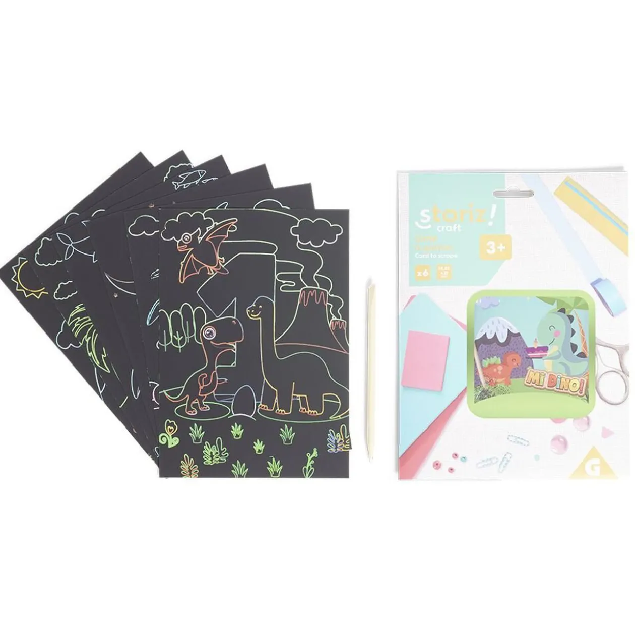 Livre scratch art enfant - 6 cartes à gratter