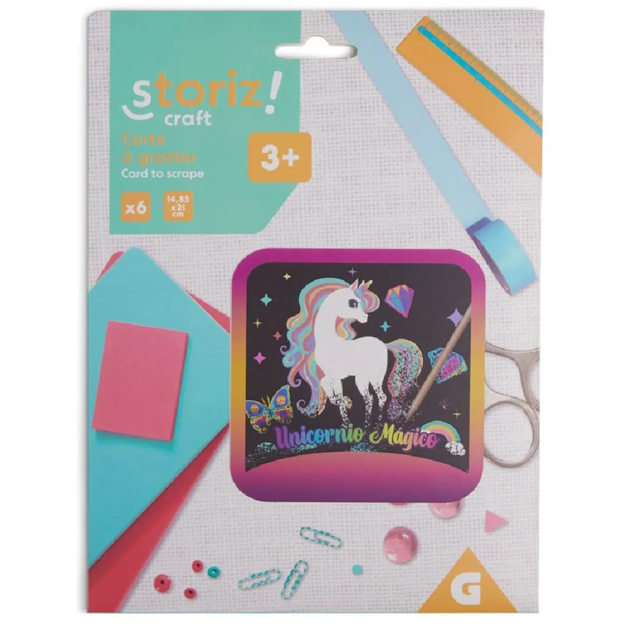 Livre scratch art enfant - 6 cartes à gratter