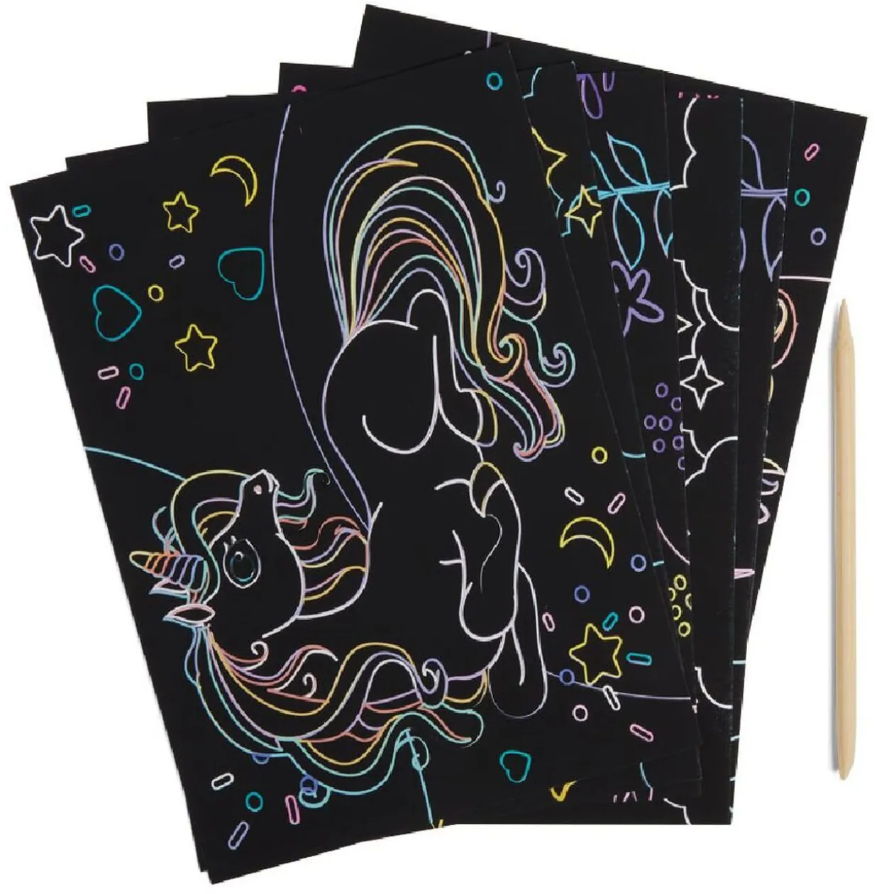 Livre scratch art enfant - 6 cartes à gratter