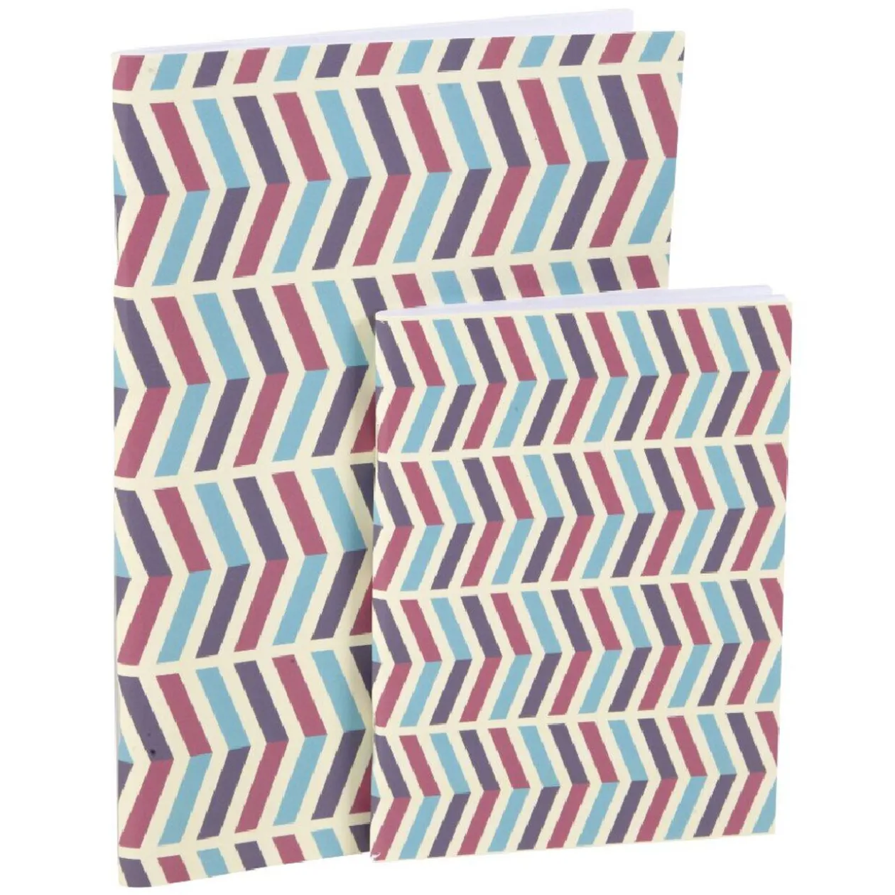 Lot 2 cahiers A5 + A4 imprimé zig zag