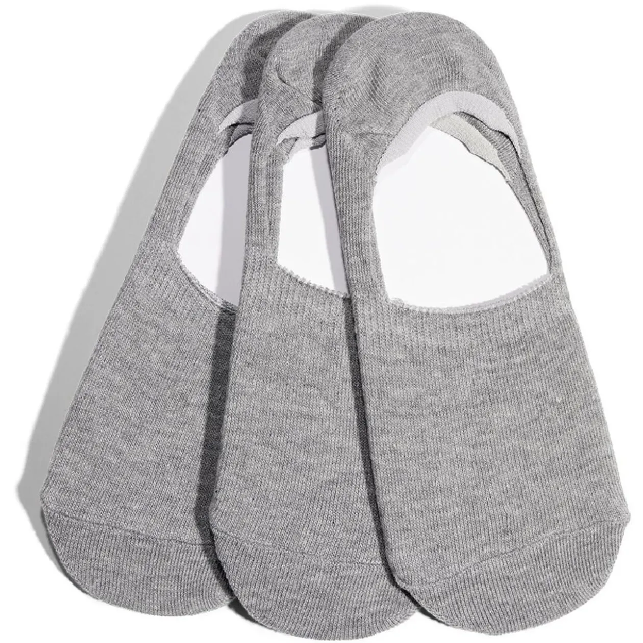 Lot 3 paires chaussettes invisibles coton et polyester - 3 coloris