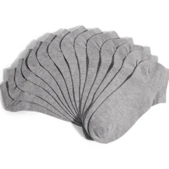 Lot 7 paires chaussettes tige basse coton et polyester - 3 coloris