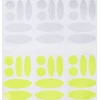 Lot de 36 autocollants réfléchissants blanc et jaune