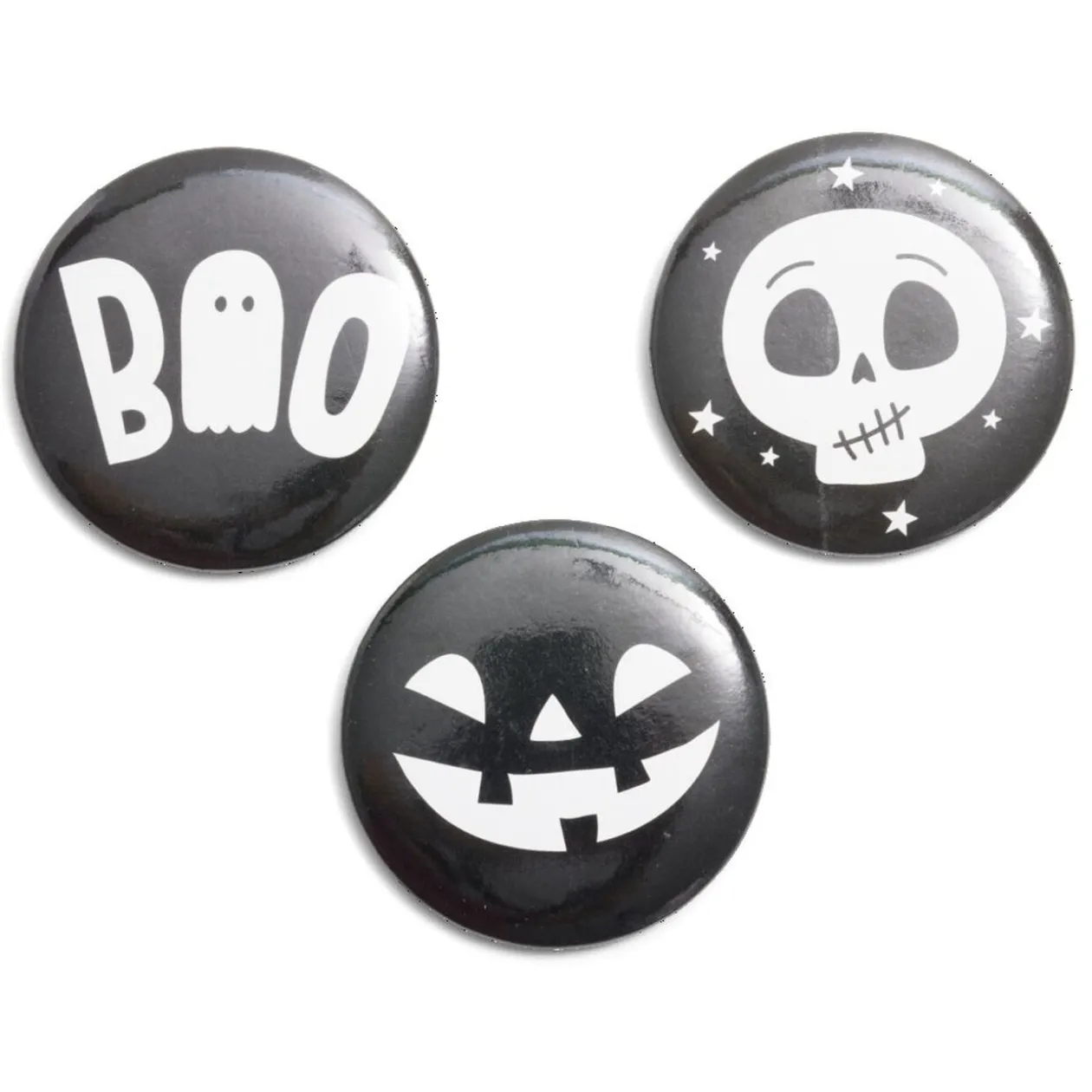Lot de 3 badges Halloween