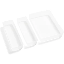 Lot de 3 boîtes de rangement pour tiroirs