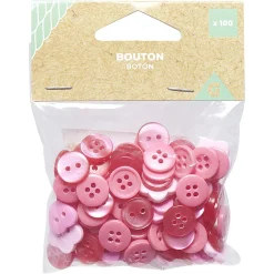 Lot de 100 boutons rouges