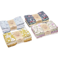 Lot de 5 coupons de tissu romance 100% coton 55x45cm