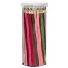 Lot de 80 crayons de couleur dans baril en plastique